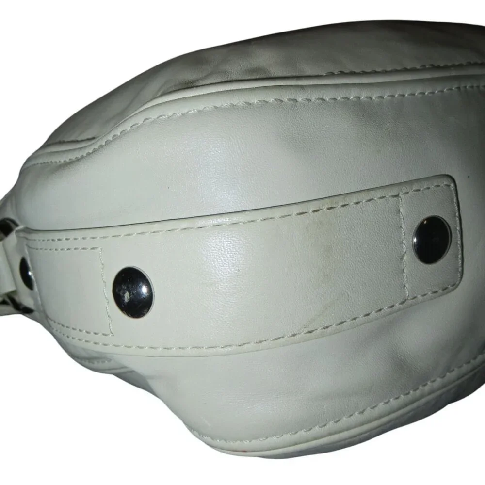 Coach 2010 Zoe Leather Hobo Handbag in Cream White